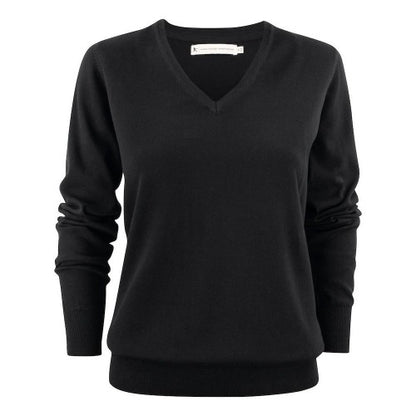 Front - James Harvest Womens/Ladies Ashland V Neck Sweatshirt