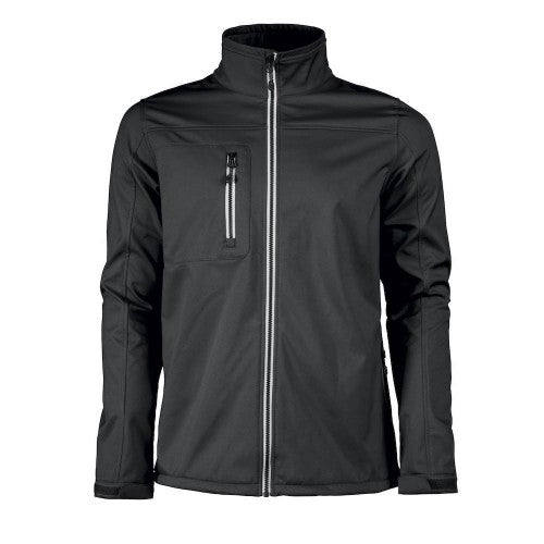 Front - Printer RED Mens Vert Soft Shell Jacket