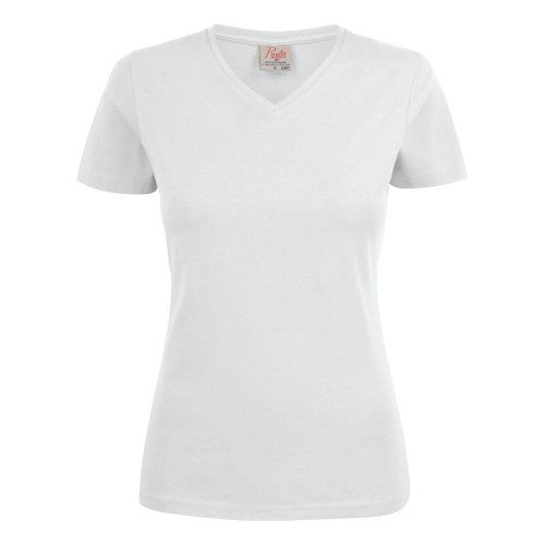 Front - Printer Womens/Ladies V Neck T-Shirt