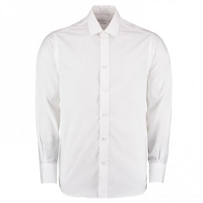 Front - Kustom Kit Mens Tailored Fit Long Sleeved Business Shirt