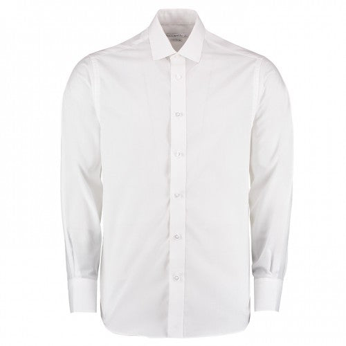 Front - Kustom Kit Mens Tailored Fit Long Sleeved Business Shirt