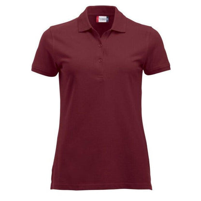 Burgundy - Front - Clique Womens-Ladies Classic Marion Short-Sleeved Polo Shirt