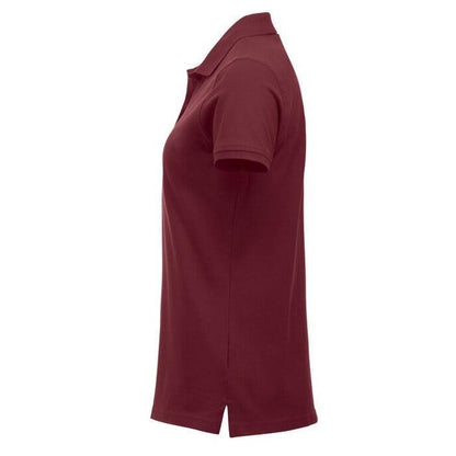 Burgundy - Back - Clique Womens-Ladies Classic Marion Short-Sleeved Polo Shirt