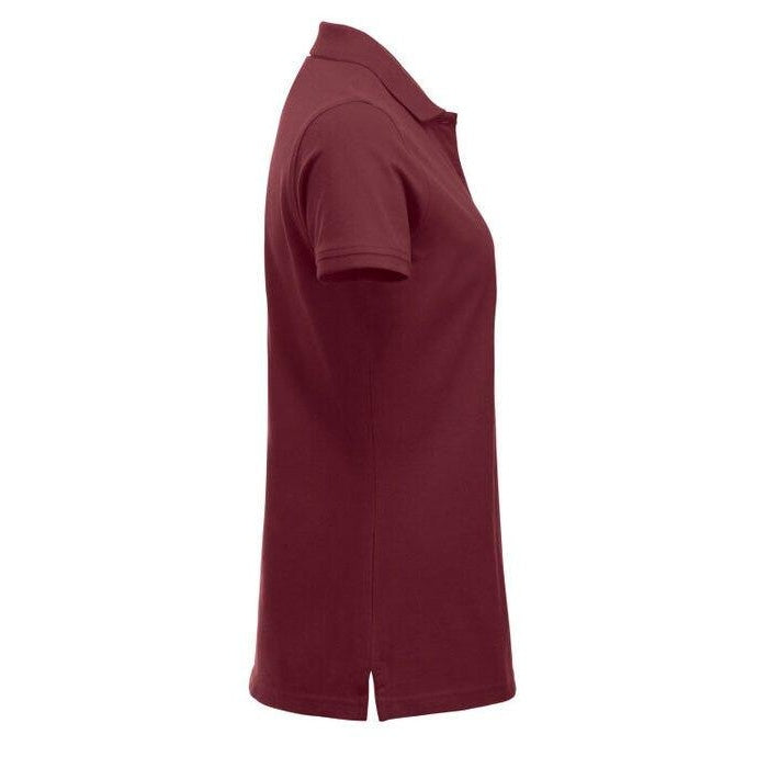 Burgundy - Side - Clique Womens-Ladies Classic Marion Short-Sleeved Polo Shirt
