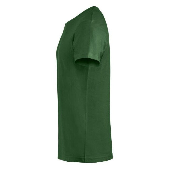 Bottle Green - Side - Clique Mens Melange T-Shirt