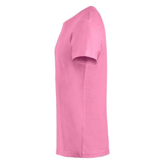 Bright Pink - Side - Clique Mens Melange T-Shirt