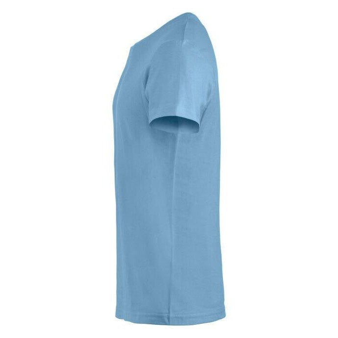 Light Blue - Side - Clique Mens Melange T-Shirt