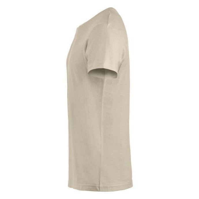 Light Khaki - Side - Clique Mens Melange T-Shirt