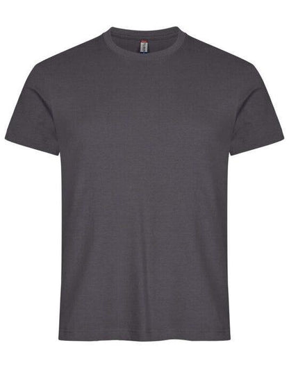 Metal Grey - Close up - Clique Mens Melange T-Shirt