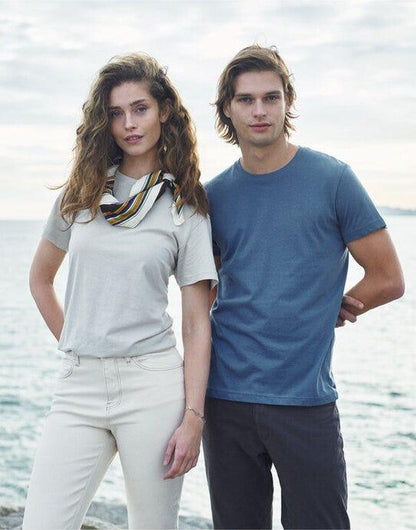 Metal Grey - Front - Clique Mens Melange T-Shirt