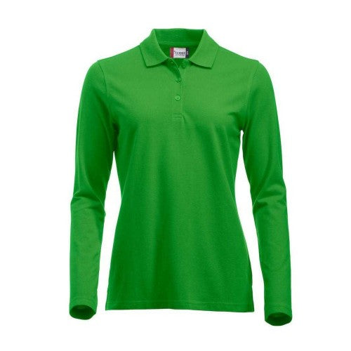 Front - Clique Womens/Ladies Classic Marion Long-Sleeved Polo Shirt