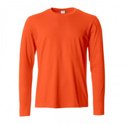 Front - Clique Mens Melange Long-Sleeved T-Shirt