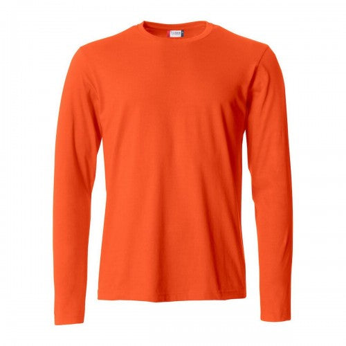 Front - Clique Mens Melange Long-Sleeved T-Shirt