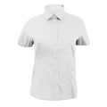 Front - Kustom Kit Ladies Short Sleeve Corporate Pocket Oxford Shirt