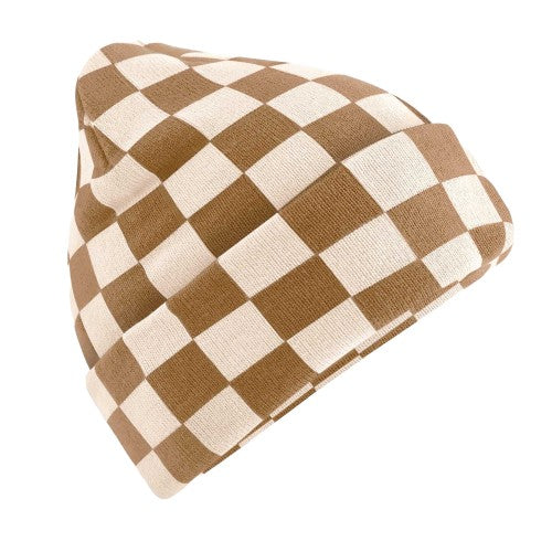 Front - Beechfield Unisex Adult Checkerboard Beanie