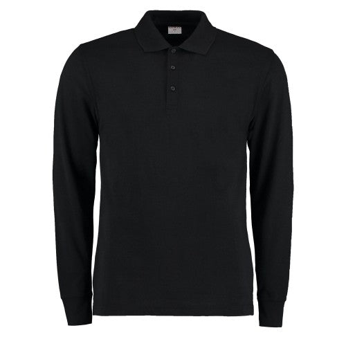 Front - Kustom Kit Mens Pique Long-Sleeved Polo Shirt