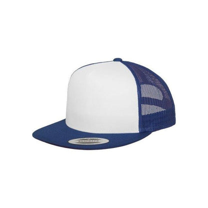 Royal Blue-White - Lifestyle - Flexfit Unisex Adult Classic Plain Trucker Cap