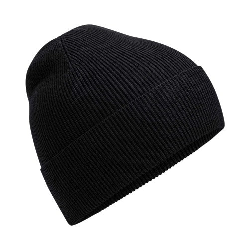 Front - Beechfield Unisex Adult Fine Knit Organic Beanie