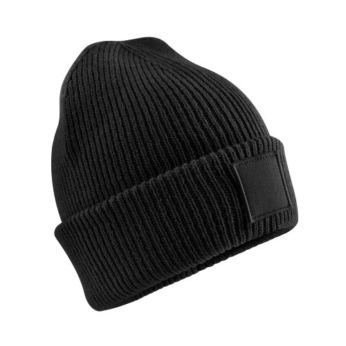 Front - Beechfield Childrens/Kids Tonal Patch Cuffed Beanie