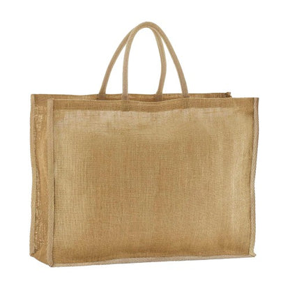 Front - Westford Mill Market Starched Jute Tote Bag