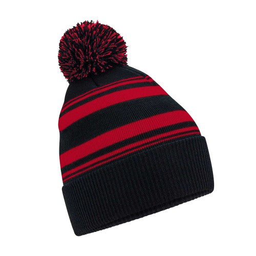Front - Beechfield Unisex Adult Fan Striped Beanie