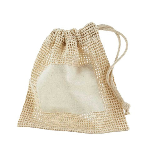 Front - Westford Mill Mesh Drawstring Bag