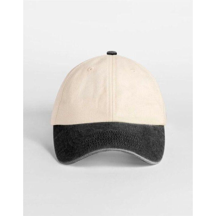 Natural-Vintage Black - Back - Beechfield Unisex Adult Vintage Low Profile Baseball Cap