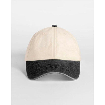 Natural-Vintage Black - Back - Beechfield Unisex Adult Vintage Low Profile Baseball Cap