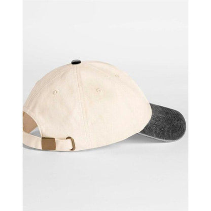 Natural-Vintage Black - Lifestyle - Beechfield Unisex Adult Vintage Low Profile Baseball Cap