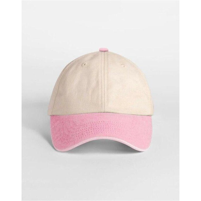 Natural-Vintage Dusky Pink - Back - Beechfield Unisex Adult Vintage Low Profile Baseball Cap