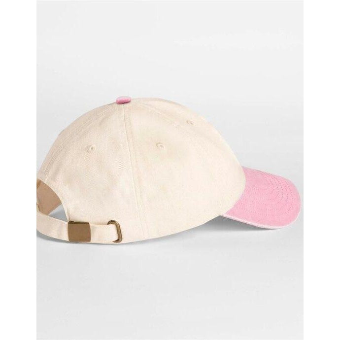 Natural-Vintage Dusky Pink - Lifestyle - Beechfield Unisex Adult Vintage Low Profile Baseball Cap