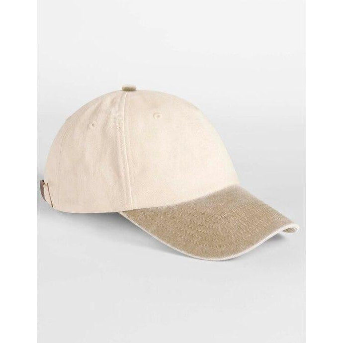Natural-Vintage Desert Sand - Side - Beechfield Unisex Adult Vintage Low Profile Baseball Cap