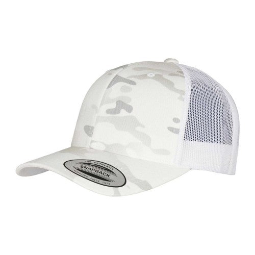 Front - Flexfit Unisex Adult Retro Camo Trucker Cap