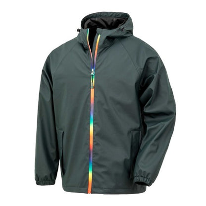 Front - Result Recycled Unisex Adult Prism PU Waterproof Jacket