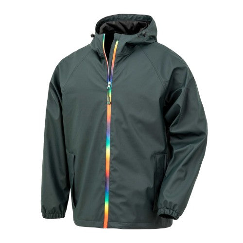 Front - Result Recycled Unisex Adult Prism PU Waterproof Jacket