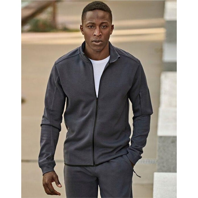 Ink - Front - Tee Jays Mens Full Zip Athletic Cardigan