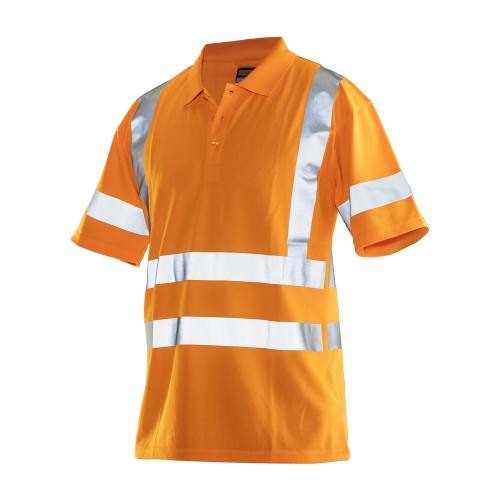 Front - Jobman Mens High-Vis Polo Shirt