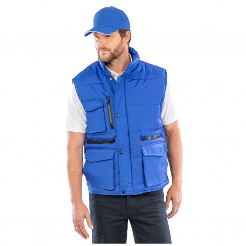 Front - WORK-GUARD by Result Mens Lance Ripstop Body Warmer
