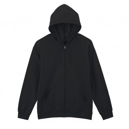 Front - Gildan Unisex Adult Softstyle Fleece Midweight Full Zip Hoodie