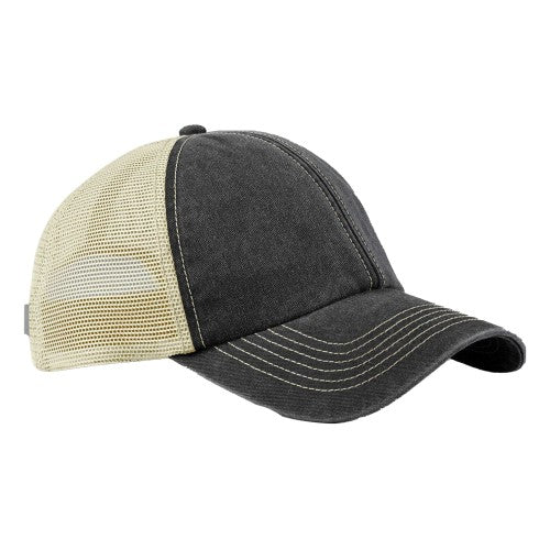 Front - Beechfield Unisex Adult Vintage 6 Panel Trucker Cap