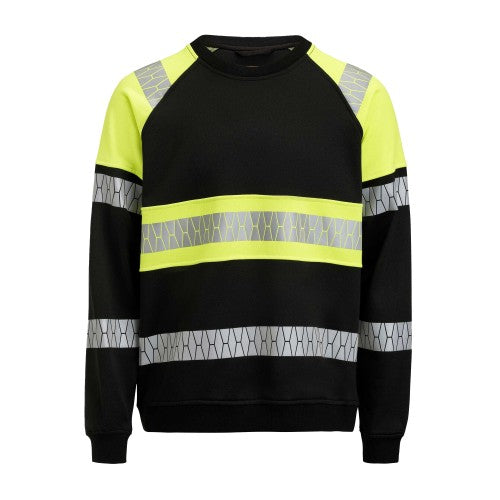 Front - Jobman Mens High-Vis Raglan Sweatshirt