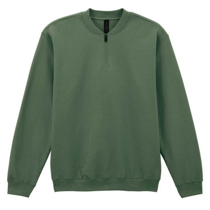 Front - Gildan Unisex Adult Softstyle Midweight Quarter Zip Sweatshirt