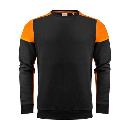 Front - Printer PRIME Mens Contrast Crew Neck Sweatshirt