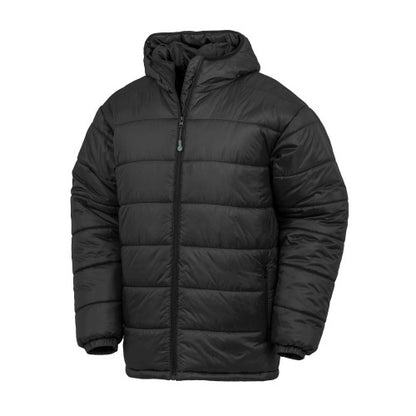 Front - Result Recycled Unisex Adult Recycled Hooded Padded Jacket