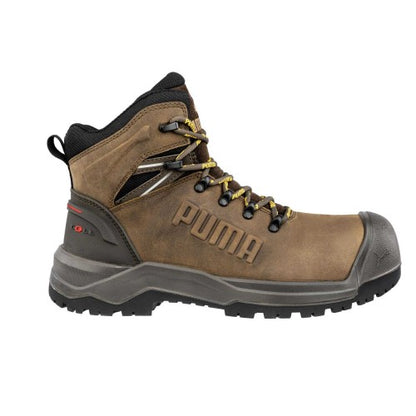 Front - Puma Safety Mens Iron Leather Mid Cut Safety Boots