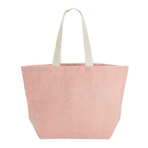 Front - Westford Mill Washed Jute Tote Bag