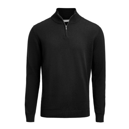 Front - James Harvest Unisex Adult Ashland Knitted Half Zip Sweatshirt
