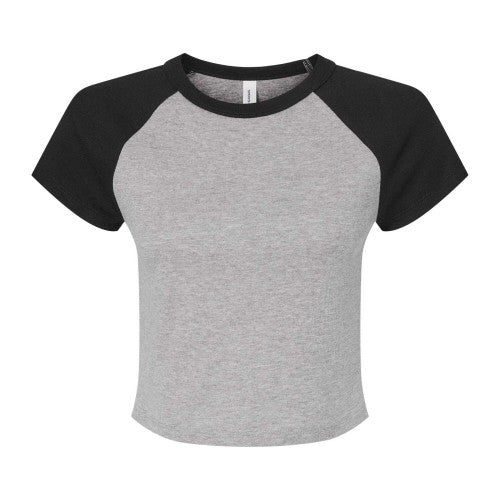Front - Bella + Canvas Womens/Ladies Baby Micro-Rib Raglan T-Shirt