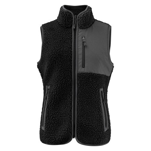 Front - James Harvest Womens/Ladies Kingsley Sherpa Fleece Gilet