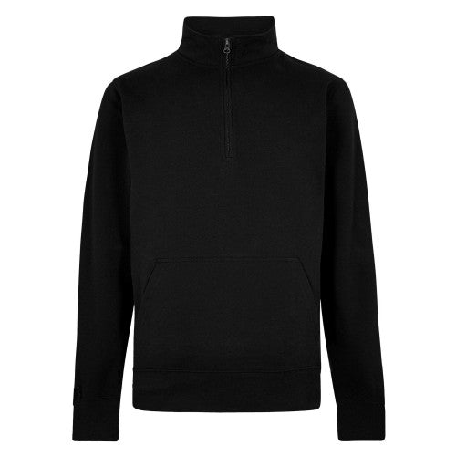 Front - Kustom Kit Mens Pique Quarter Zip Sweatshirt